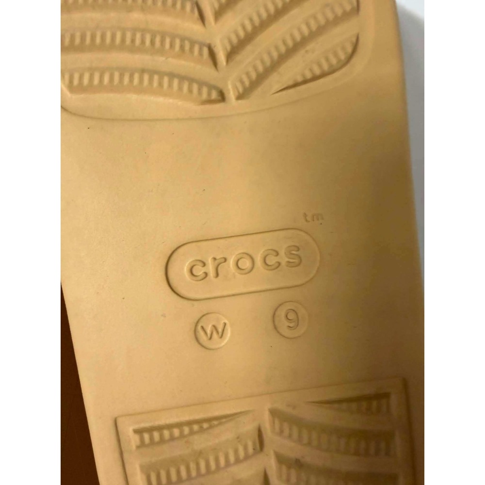 Crocs Womens 9 Tan Dylan Wheat Clog Platform Slip On Loafer Mule 209392-2Y2 - Picture 7 of 9